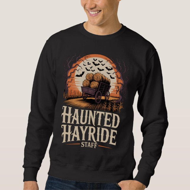 Spuk Hayride Staff Halloween Sweatshirt (Vorderseite)