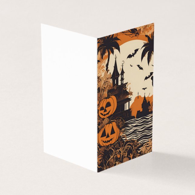 Spuk Herrenhaus Halloween Grußkarte (Vorderseite)