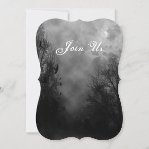 Spuk Himmel mit Raven Custom Halloween Einladung