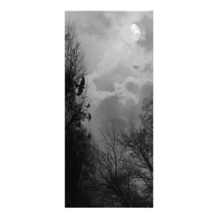 Spuk Himmel mit Ravens Rack Card Vorlage Werbekarte