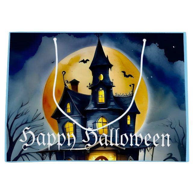 Spuk Hollow und Mond Große Geschenktüte (Vorderseite)
