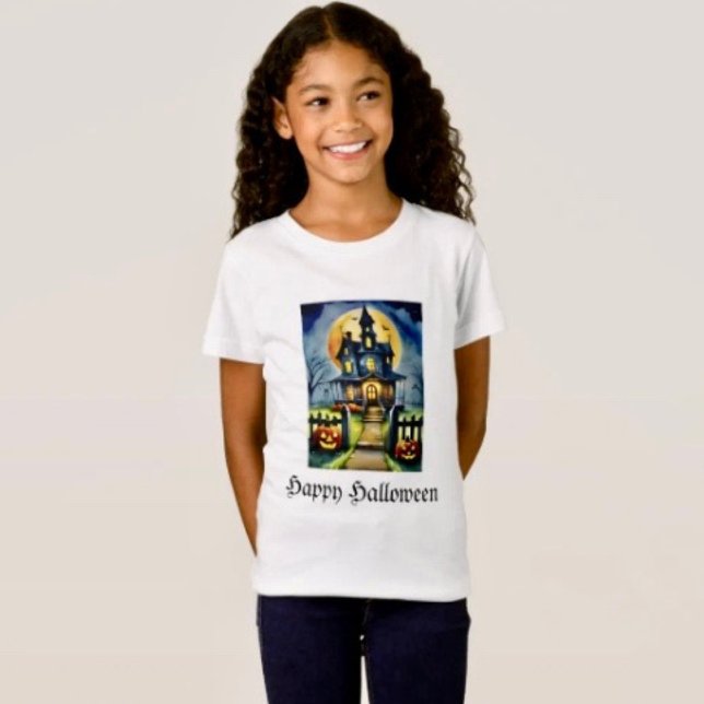 Spuk Hollow und Mond T-Shirt (Comfy tri-blend women’s tee feminine fit, scoop neck, short sleeves, relaxed fit.  
)