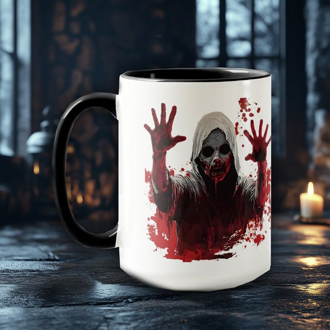 Spuk Horror der Blutwall - unheimliches Halloween Tasse (Von Creator hochgeladen)