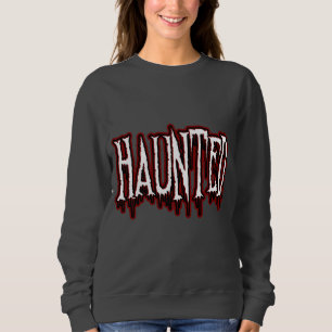 Spuk Horror Tropfen Typografie Sweatshirt