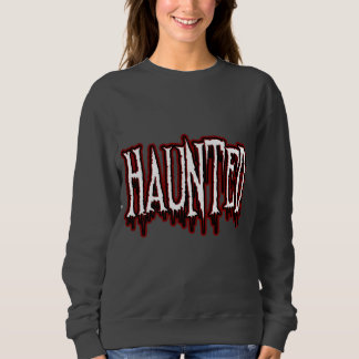 Spuk Horror Tropfen Typografie Sweatshirt
