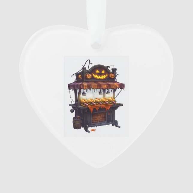 Spuk Hot Dog Stand Ornament (Vorderseite)