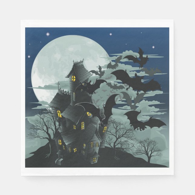 Spuk House Full Moon Paper Napkins Serviette (Vorderseite)