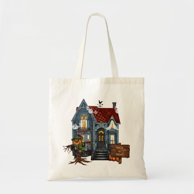 Spuk House Halloween Candy Tote Bag Tragetasche (Vorne)