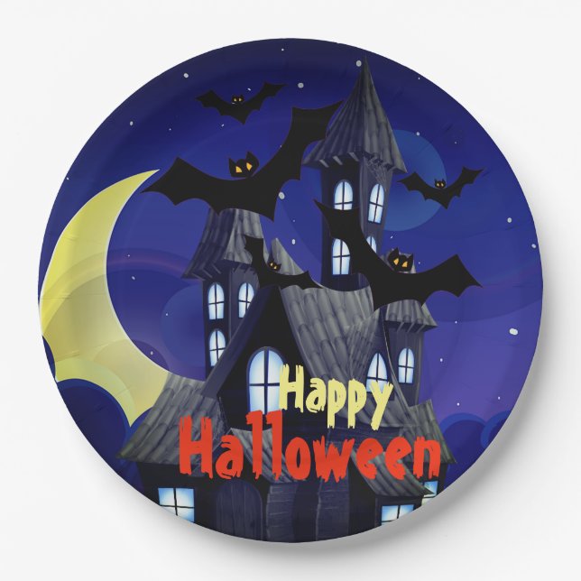 Spuk House Halloween Custom Paper Teller (Vorderseite)