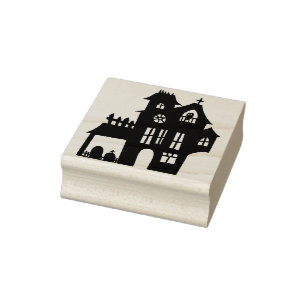 Spuk House Halloween  Gummistempel