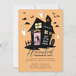 Spuk House Halloween Housewarming Party Foto Ankündigung