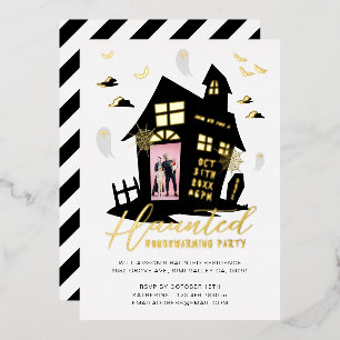 Spuk House Halloween Housewarming Party Foto Folieneinladung