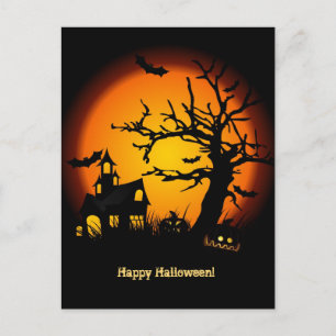 Spuk House Halloween Postacard Postkarte