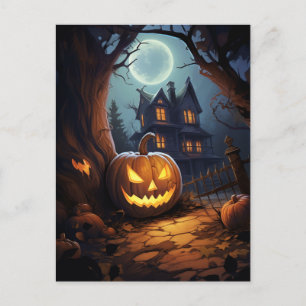 Spuk House Halloween Postkarte