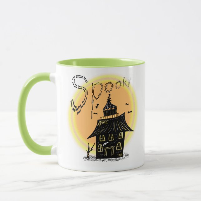 Spuk House Halloween Spooky Neon Tasse (Links)