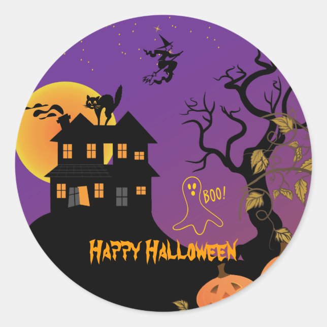 Spuk House Halloween Stickers (Vorderseite)