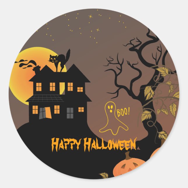 Spuk House Halloween Stickers (Vorderseite)