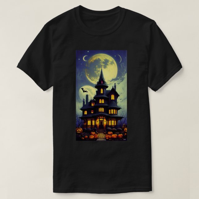 Spuk House Halloween T - Shirt (Design vorne)