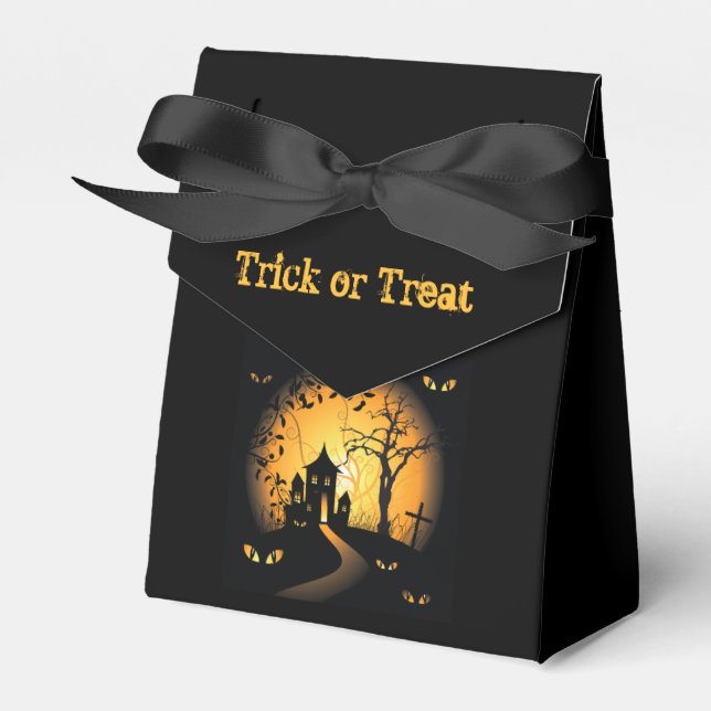 Spuk House Halloween Zent Gefallen Box Geschenkschachtel (Vorderseite)