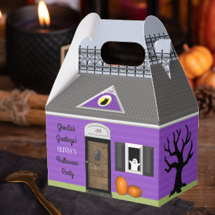 Spuk House Personalisiert Halloween Gefallen Box Geschenkschachtel