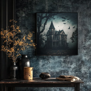 Spuk-House-Poster - Halloween Spooky Print Poster