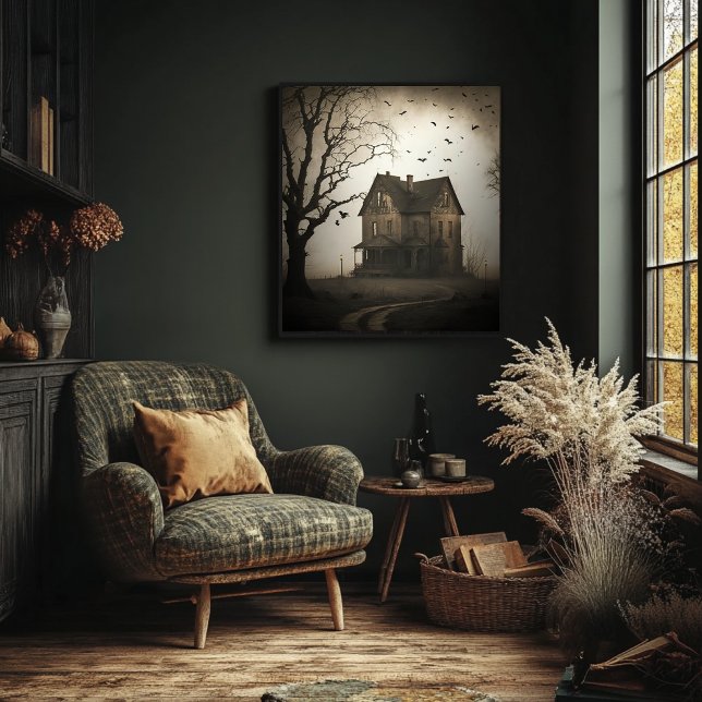Spuk-House-Poster - Halloween Spooky Print Poster (Von Creator hochgeladen)