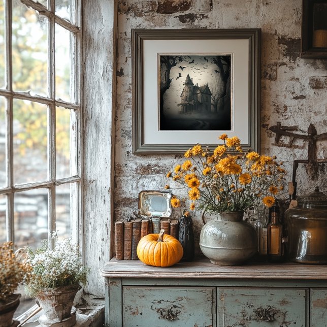 Spuk-House-Poster - Halloween Spooky Print Poster (Von Creator hochgeladen)