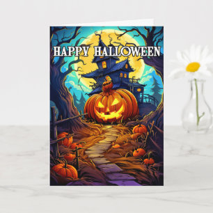 Spuk House & Pumpkin Karte