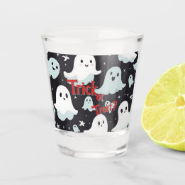Spuk House Trick Leckerei Halloween Schnapsglas