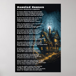 Spuk Houses Gedicht von Henry Wadsworth Longfellow Poster