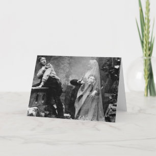 Spuk Leitung - Vintages Ghost-Foto 1880 Karte