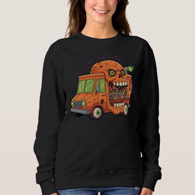 Spuk LKW-LKW-Ausflug - grauenhafter Halloween-Schä Sweatshirt (Vorderseite)