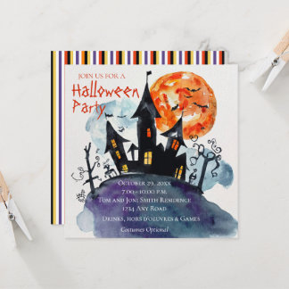 Spuk Mansion Halloween-Party Einladung