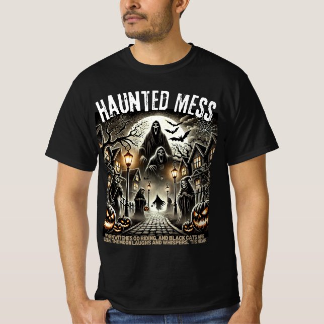 Spuk Mess Halloween Grafischer T - Shirt (Vorderseite)