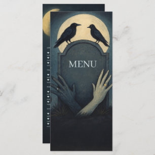 Spuk Mondlicht Hochzeit Zombie Menükarte