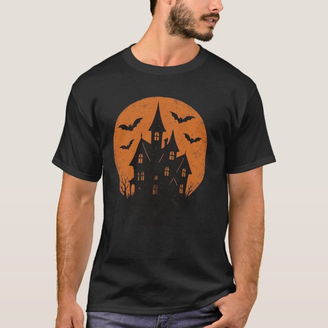 Spuk Moon Halloween T - Shirt (Vorderseite)