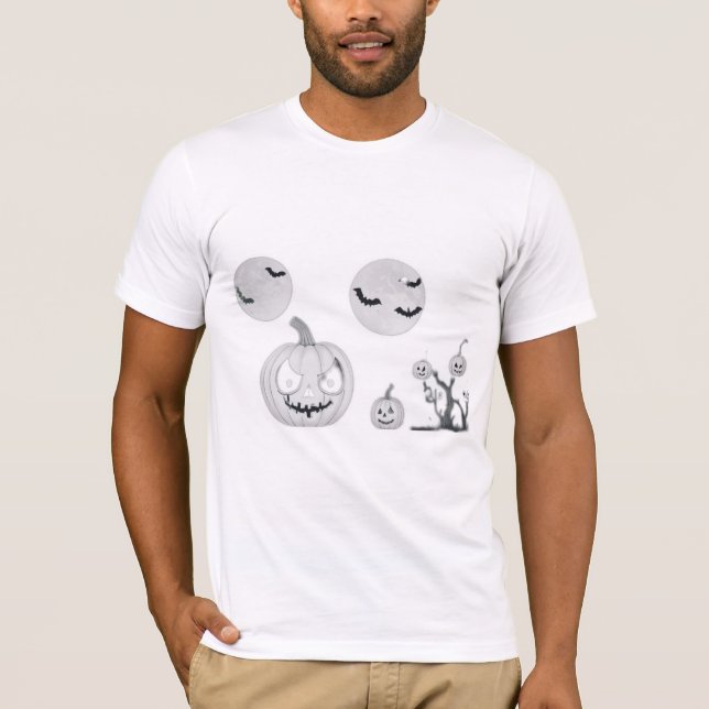 "Spuk Nacht: Design des Horror T - Shirt" T-Shirt (Vorderseite)