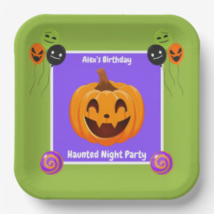 Spuk Nacht Party Geburtstag - Halloween Pappteller