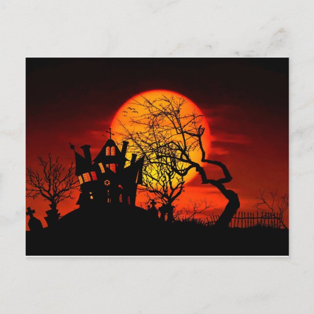 Spuk NACHT, SPUK HAUS! (Halloween) ~ Postkarte (Vorderseite)