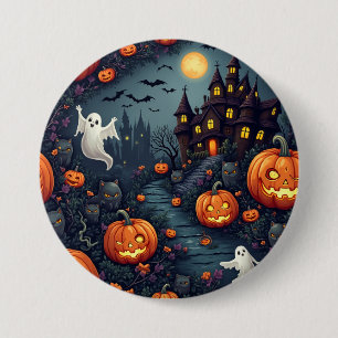 Spuk Nachtschaltfläche zu Halloween Button