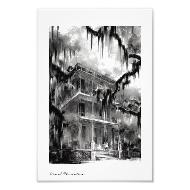 Spuk New Orleans Zuhause 4 Foto Print (Vorne)