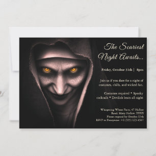 Spuk Nun Halloween Costume Party Einladung