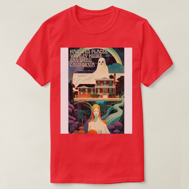 Spuk Orte Whaley House San Diego T-Shirt (Design vorne)