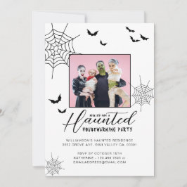 Spuk Party Spinnennetz & Fledermäuse Foto Einladung