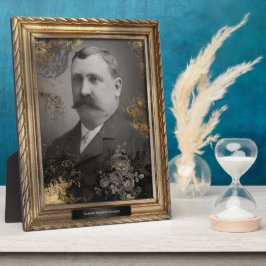 Spuk Portrait | Plaque | Mustache Man Fotoplatte