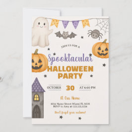 Spuk Pumpkin/Ghost-Bash-Karte Einladung
