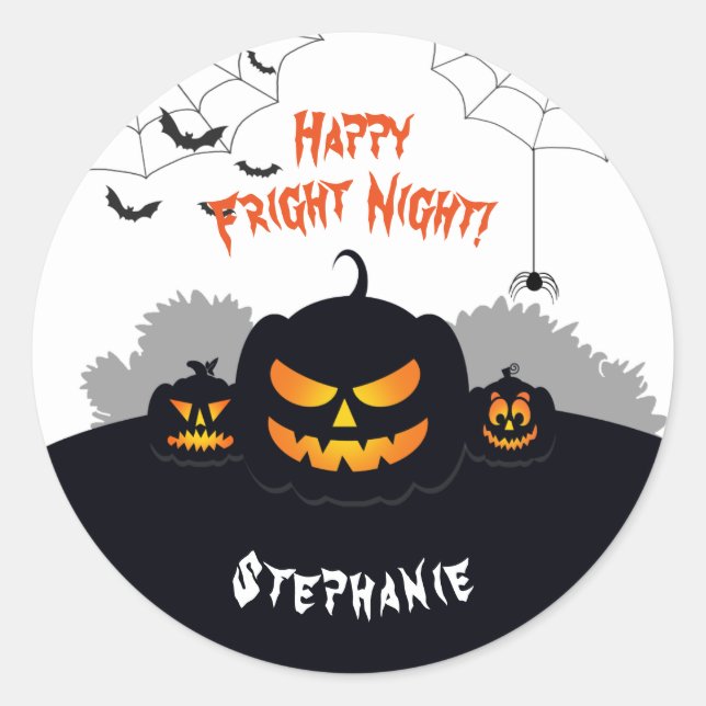 Spuk Pumpkin-Patch Runder Aufkleber (Vorderseite)