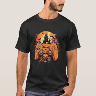 Spuk Pumpkin-Videospielcontroller von Creepy House T-Shirt