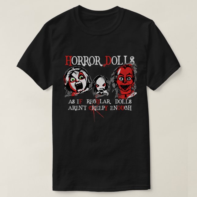 Spuk Puppen für Punk Goth Dark Art L T-Shirt (Design vorne)