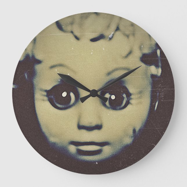 Spuk Puppengeschenke Große Wanduhr (Vorderseite)